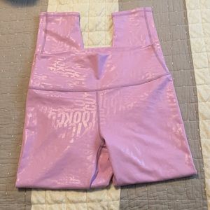 High-waisted printed power hold leggings